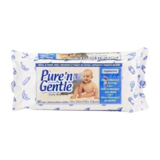 903 Pure'n Gentle Baby Wipes Unscented 12/80